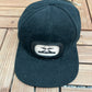 Glow Visions Patch Graphic Hat | Strap Back | Vintage 1990s Otto Glow Promotional Black Cap |