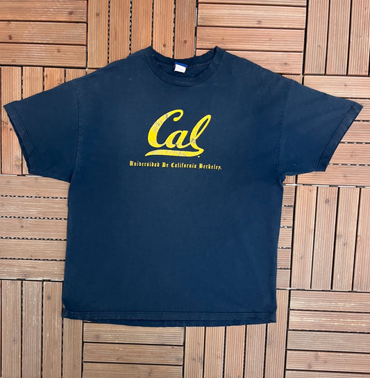 Cal Golden Bears Graphic Tee | Size X-Large | Vintage 2000s College Blue T-Shirt |