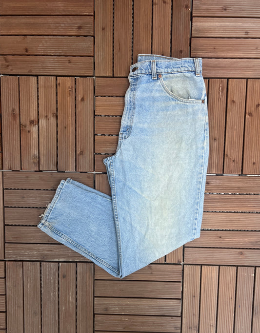 Levi Strauss & Co Light Blue Orange Tab Jeans | Size 36 x 30 | Vintage 2000s Levi's Blue Denim |