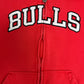 Chicago Bulls Stitched Graphic Sweater | Size X-Large | Vintage 2000s NBA Basketball Full Zip Red Sweatshirt |