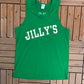 Jilly's Pizza Express Graphic Tee | Size Large | Vintage 1990s Single Stitch Green Tank Top T-Shirt |