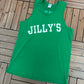 Jilly's Pizza Express Graphic Tee | Size Large | Vintage 1990s Single Stitch Green Tank Top T-Shirt |