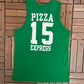 Jilly's Pizza Express Graphic Tee | Size Large | Vintage 1990s Single Stitch Green Tank Top T-Shirt |