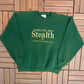 Dairyland Seeds Stealth Corn Hybrid Graphic Crewneck | Size Large | Vintage 1990s Promotional Green Sweater | Free Shipping to USA |