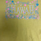 Hawaii Spell Out Graphic Tee | Size XX-Large | Vintage 1990s Single Stitch Promotional Tourist Yellow T-Shirt |