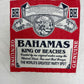 Bahamas King Of Beaches Graphic Tee | Size X-Large | Vintage 1990s Tourist Alcohol Spoof White T-Shirt | Free Shipping to USA|