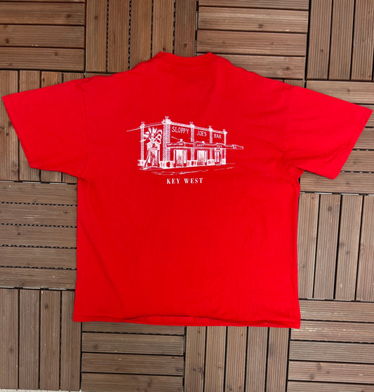 Sloppy Joe's Key West Graphic Tee | Size XX-Large | Vintage 1990s Single Stitch Promotional T-Shirt |