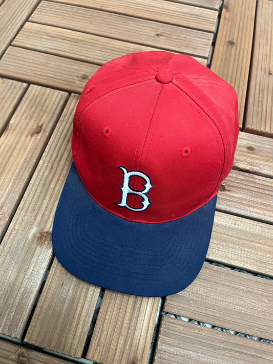 Boston Red Sox Embroidered Hat | Adjustable With Snap Back | Vintage 1990s MLB Baseball Red Baseball Cap |