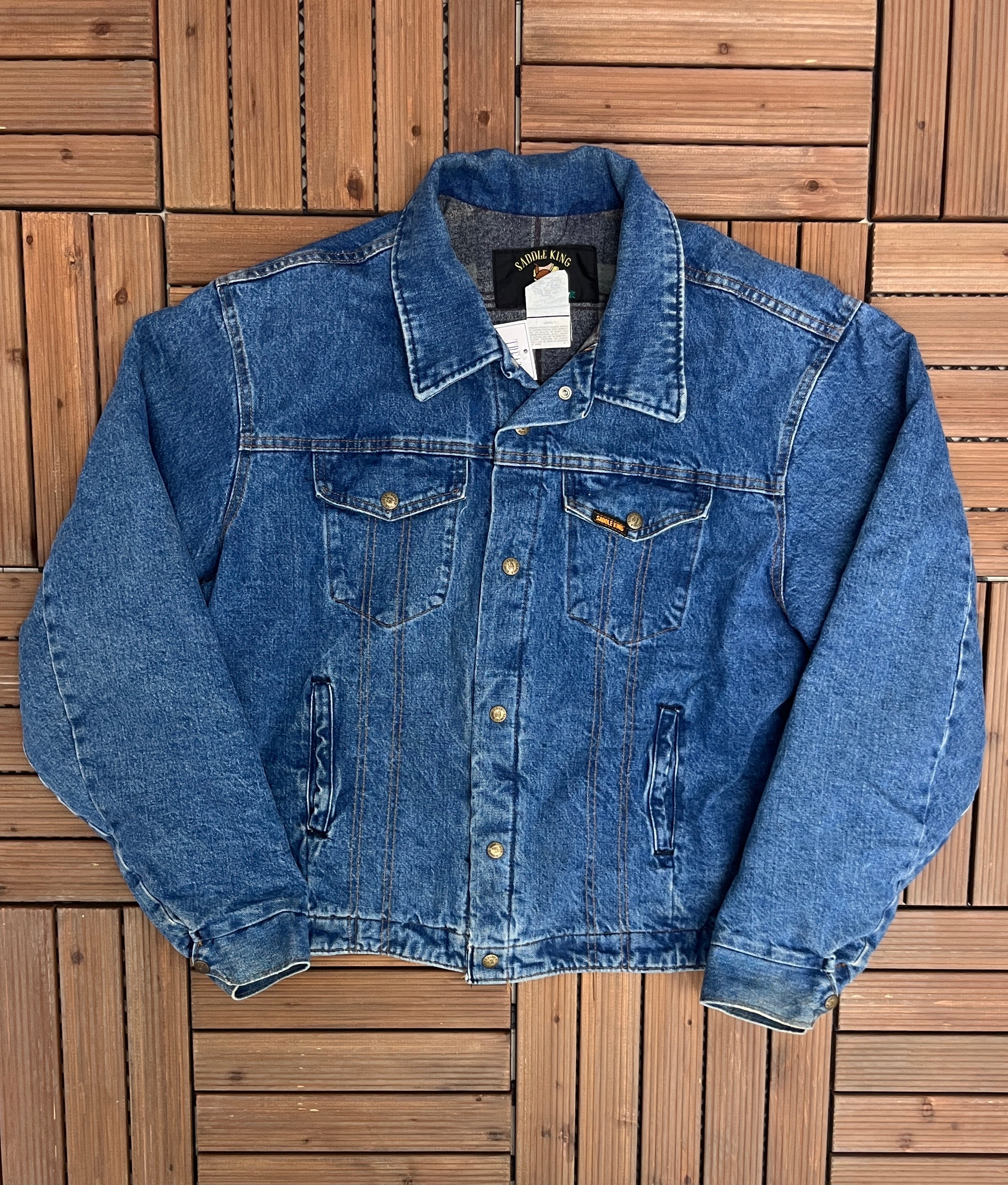 Saddle King Western by Key Blanket Denim Jacket | Size 48 / X