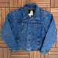 Saddle King Western by Key Blanket Denim Jacket | Size 48 / X-Large | Vintage 1990s Dark Blue Branded Jean Jacket |