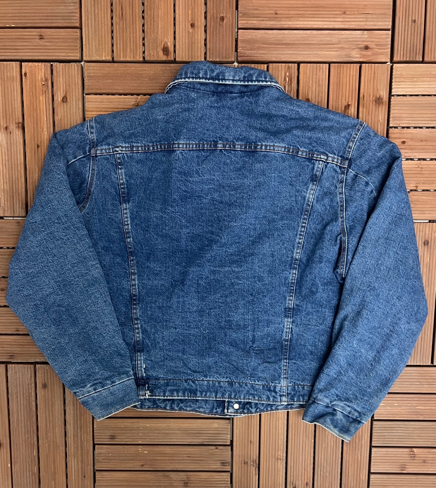Saddle King Western by Key Blanket Denim Jacket | Size 48 / X-Large | Vintage 1990s Dark Blue Branded Jean Jacket |