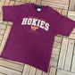 Virginia Tech Hokies Graphic Tee | Size Medium | Vintage 2000s College Sports Red T-Shirt | Free Shipping to USA |