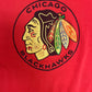 Chicago Blackhawks Graphic Tee | Size Large | Vintage 1980s Single Stitch NHL Hockey Red T-Shirt |