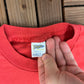 Chicago Blackhawks Graphic Tee | Size Large | Vintage 1980s Single Stitch NHL Hockey Red T-Shirt |