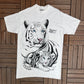 Siegfried & Roy's The Mirage Graphic Tee | One Size Fits All | Vintage 2000s Promotional Big Print White T-Shirt |