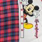 Mickey Mouse Plaid Graphic Tee | Size X-Large | Vintage 2000s Cartoon Promotional White T-Shirt |