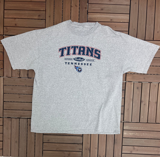 Tennessee Titans Football Graphic Tee | Size XX-Large | Vintage 2000 NFL Football Grey T-Shirt |