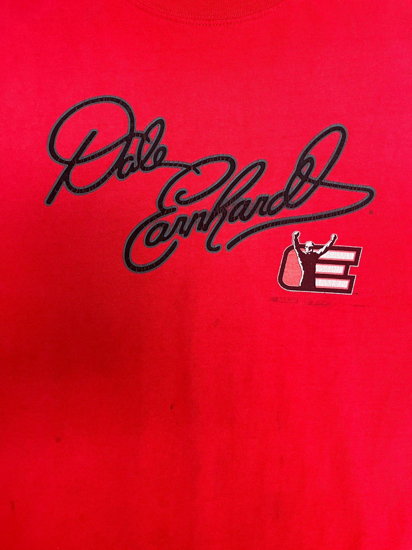 Dale Earnhardt NASCAR Graphic Tee | Size X-Large | Vintage 2000s NASCAR Racing Red T-Shirt |