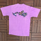Hawaii Cat Race Graphic Tee | Size Large | Vintage 1990s Animal Promotional Purple T-Shirt | Made in USA | Free Shipping to USA |