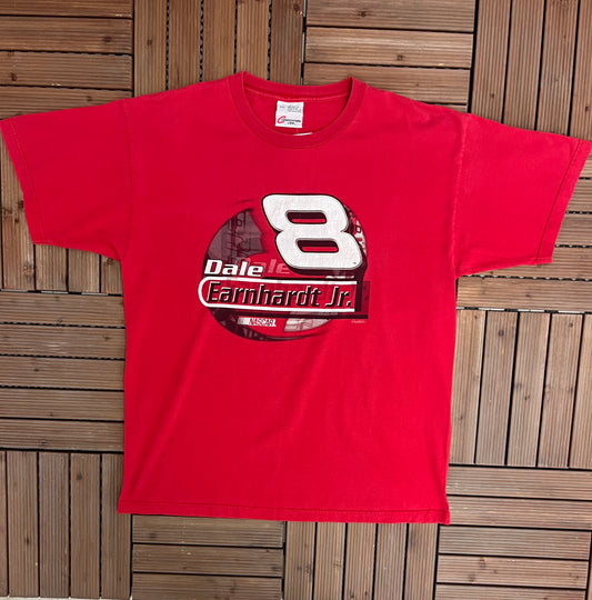 Dale Earnhardt Jr NASCAR Graphic Tee | Size XX-Large | Vintage 2000s NASCAR Racing Red T-Shirt | Free Shipping to America |