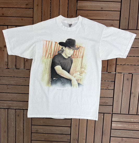 Wade Hayes Graphic Tee | Size Large | Vintage 1990s Country Music White T-Shirt |