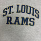 St. Louis Rams Spell Out Graphic Tee | Size X-Large | Vintage 2000s NFL Football Grey T-Shirt |
