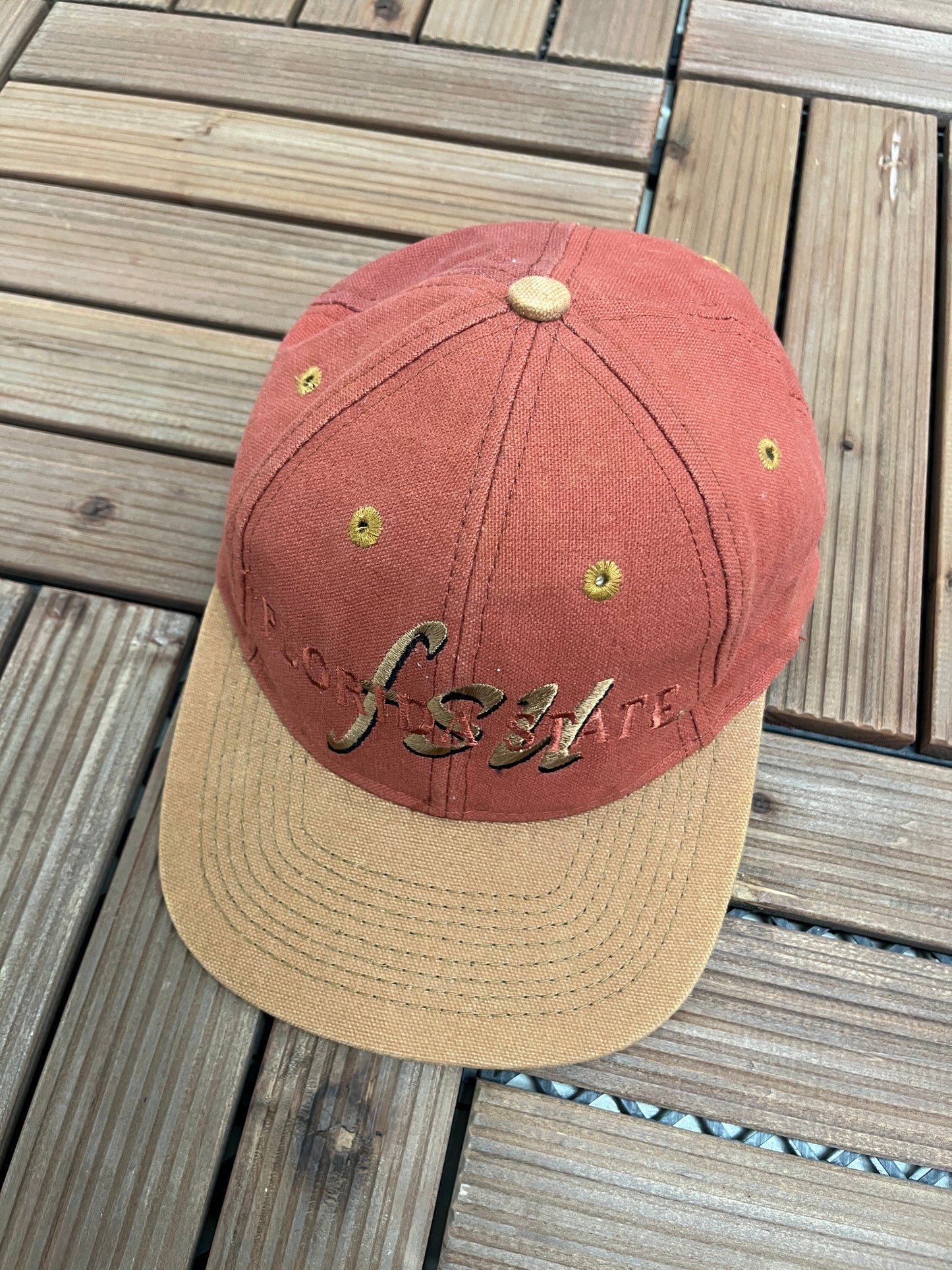 Florida State Seminoles Embroidered Graphic Hat | Metal Clasp | Vintage 1990s College Red Cap |