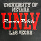University of Nevada Las Vegas Runnin' Rebels Graphic Tee | Size X-Large |Vintage 1990s College Single Stitch Black T-Shirt |