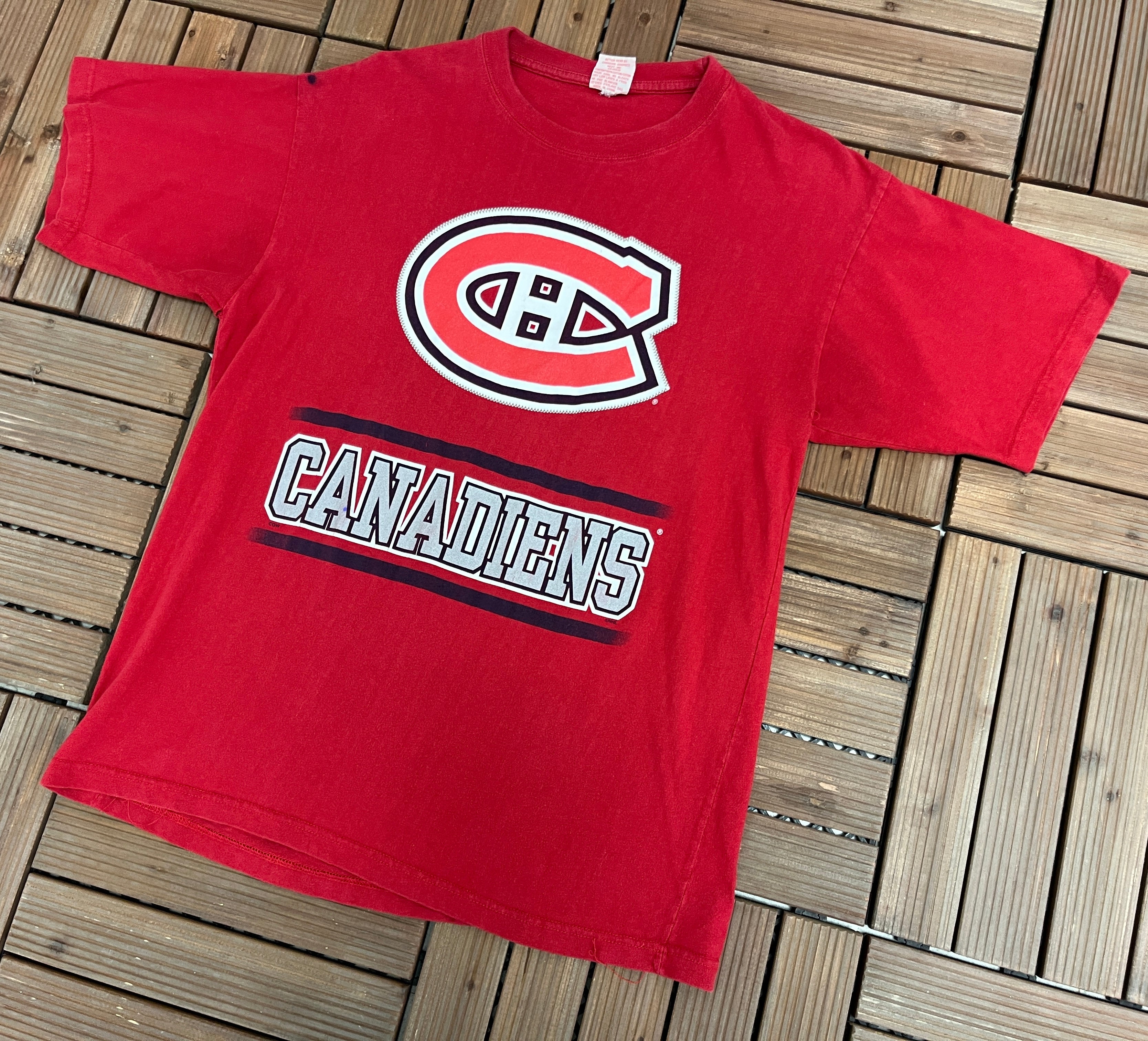 Montreal Canadiens Graphic Tee | Size Medium | Vintage 1990s NHL