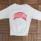 Louisville Cardinals Graphic Crewneck | Size Medium | Vintage 1990s College Sports Grey Sweater | Free Shipping to USA |
