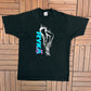Ryka Athletic Shoes Graphic Tee | Size X-Large | Vintage 1990s Single Stitch Promotional Black T-Shirt |