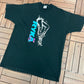 Ryka Athletic Shoes Graphic Tee | Size X-Large | Vintage 1990s Single Stitch Promotional Black T-Shirt |
