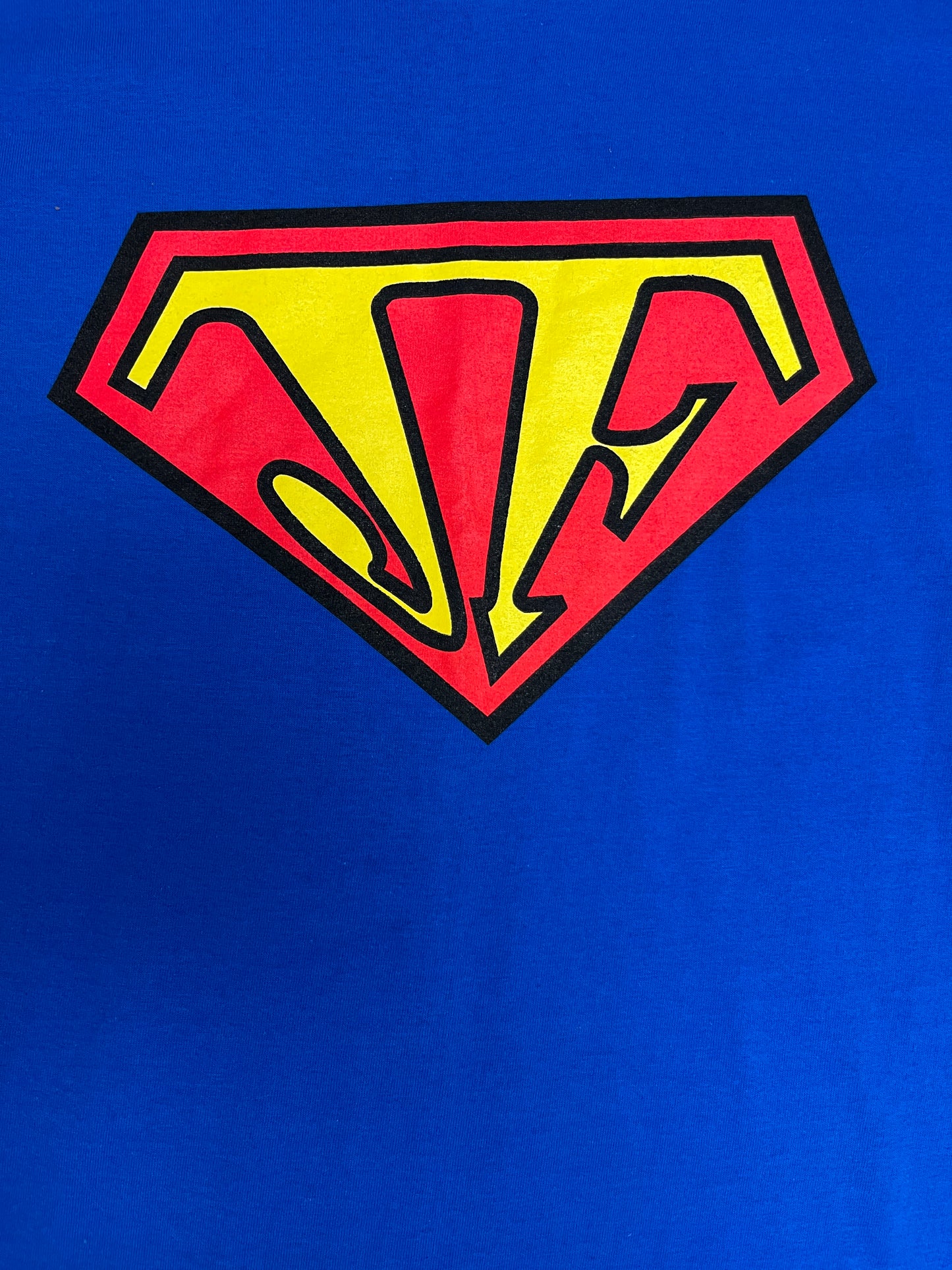 Jamfest Superman Spoof Logo Graphic Tee | Size Medium | Vintage 1990s Single Stitch Superhero Blue T-Shirt |