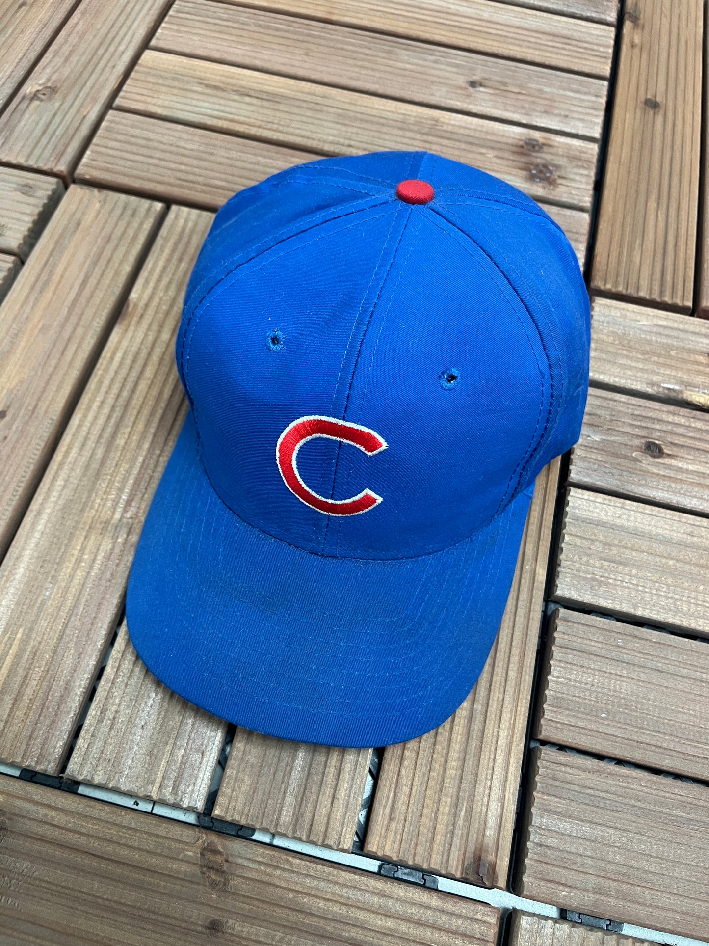 Chicago Cubs Embroidered Hat | Adjustable With Snap Back | Vintage 1990s MLB Baseball Blue Cap | Free Shipping to USA |