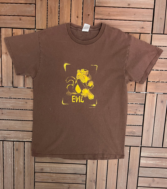 Family Guy Evil Monkey Graphic Tee | Size Large | Vintage 2000s Family Guy Promotional Brown T-Shirt |