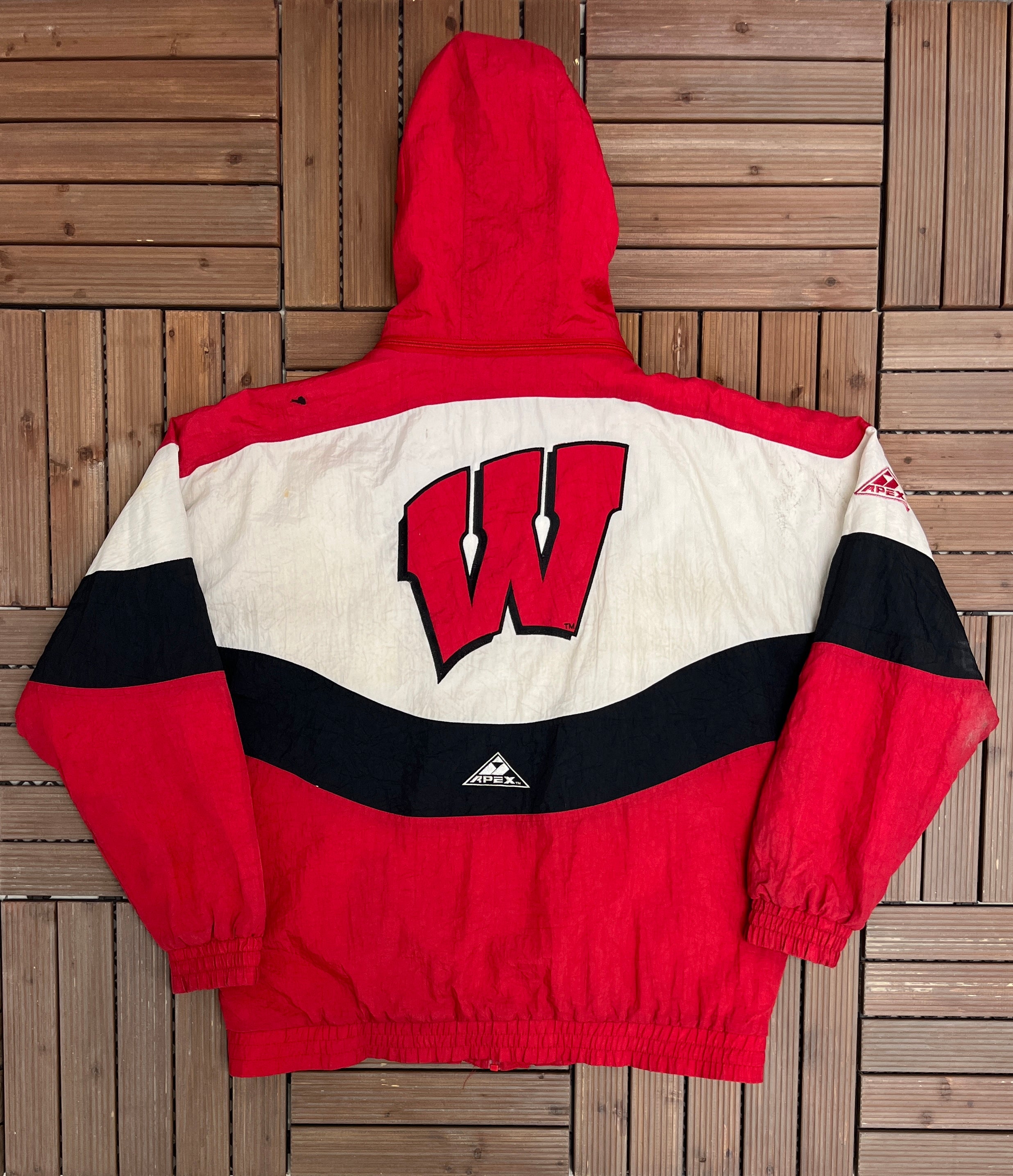 Hotsell Vintage Wisconsin Badger Red Puffer Coat