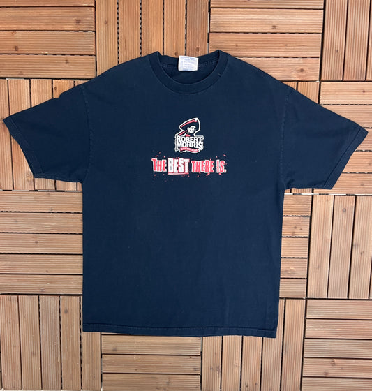 Robert Morris Colonials The Best There Is Graphic Tee | Size X-Large | Vintage 2000s Blue College Sports T-Shirt | Free Shipping to USA |
