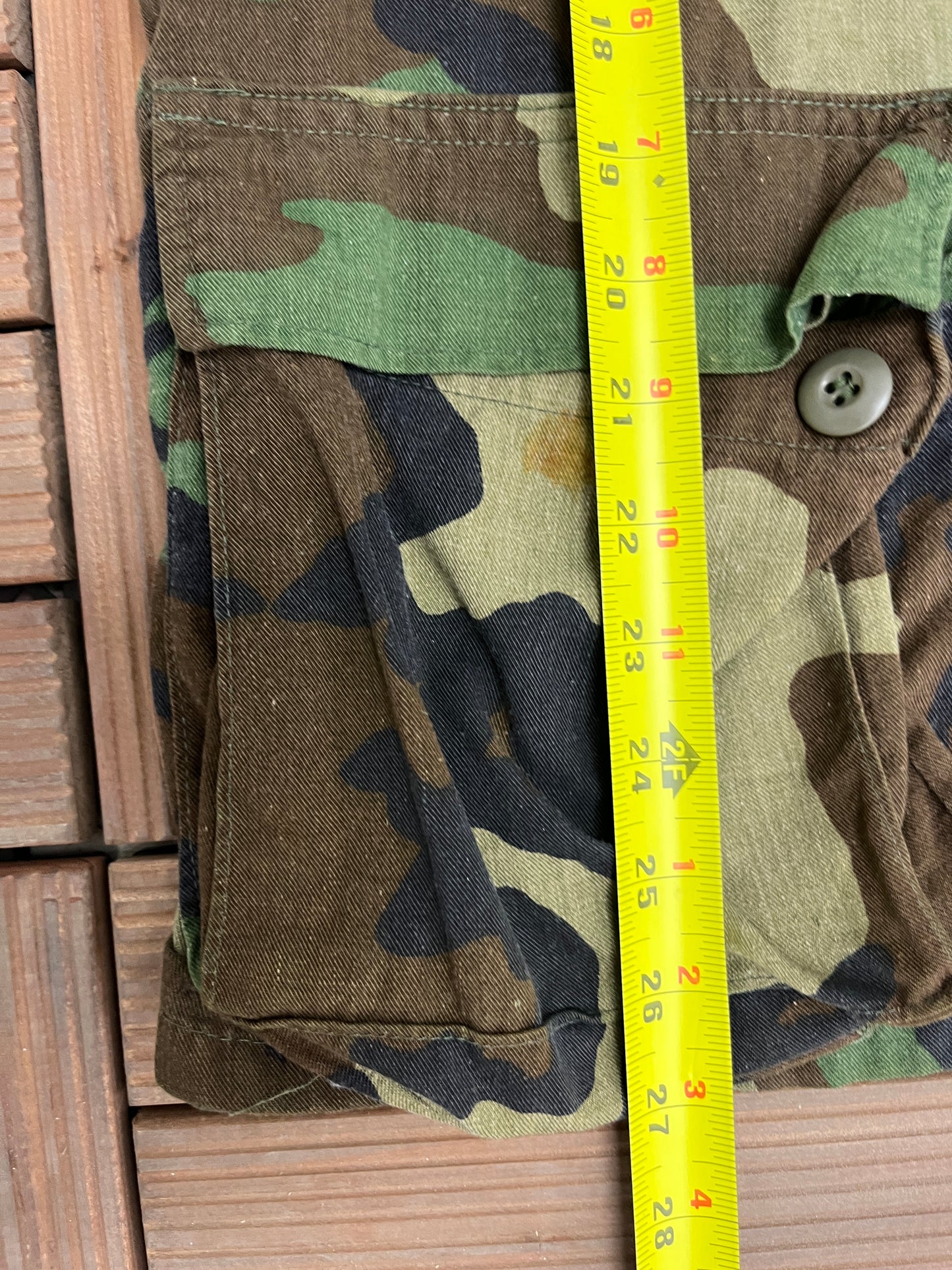 US-10 Camouflage Military Army Button Down | Size Small | Vintage 1990s Military Green Camo Long Sleeve Shirt | Free Shipping to USA |