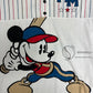 Mickey Mouse Baseball Graphic Tee | Size Large/X-Large | Vintage 1990s Disney Cartoon White T-Shirt |