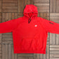 Nike Small Embroidered Swoosh Graphic Hoodie | Size XX-Large | Vintage 2000s Red Branded Swoosh Sweatshirt |