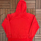 Nike Small Embroidered Swoosh Graphic Hoodie | Size XX-Large | Vintage 2000s Red Branded Swoosh Sweatshirt |