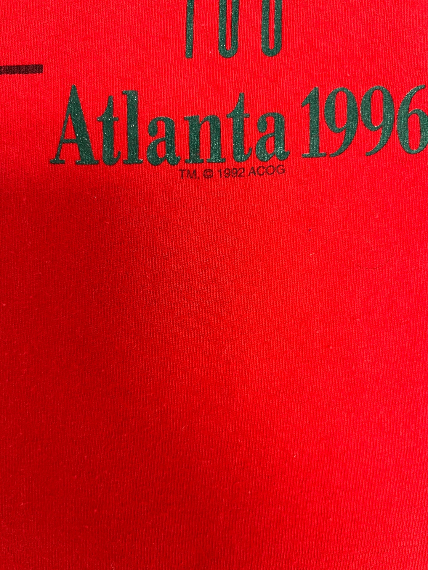 Atlanta Olympics 1996 Graphic Tee | Size XX-Large | Vintage 1990s Red Single Stitch T-Shirt | Made in USA |