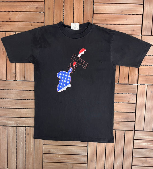 Live 8 Concert Graphic Tee | Size Large | Vintage 2000s Benefit Concert Black T-Shirt |