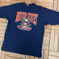 United States of America Home Of The Brave Graphic Tee | Size X-Large | Vintage 1990s Tourist Blue T-Shirt |