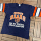 Chicago Bears Division Champions 1988 Graphic Tee | Size X-Large | Vintage 1980s NFL Football Blue T-Shirt |