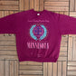 University of Minnesota Graphic Crewneck | Size X-Large | Vintage 1990s College Purple Sweater |