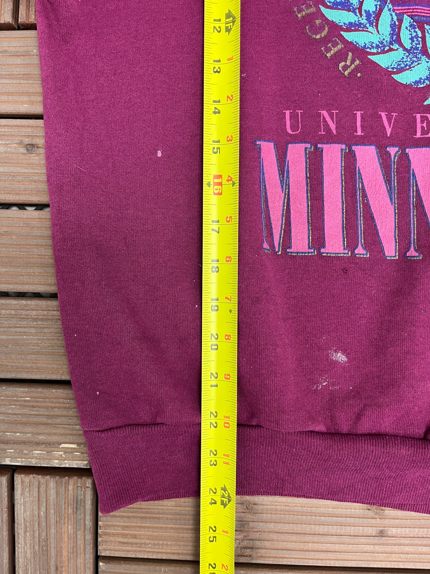 University of Minnesota Graphic Crewneck | Size X-Large | Vintage 1990s College Purple Sweater |