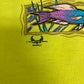 Atlantic City, New Jersey Graphic Tee | Size Large | Vintage 1990s Tourist Promotional Yellow T-Shirt |