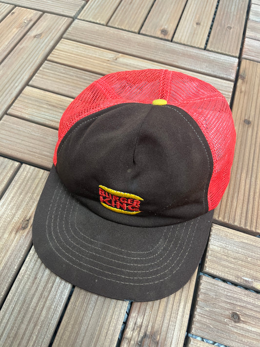 Burger King Embroidered Graphic Hat | Adjustable With Snap Back | Vintage 1990s Restaurant Promotional Trucker Cap | Free Shipping to USA |