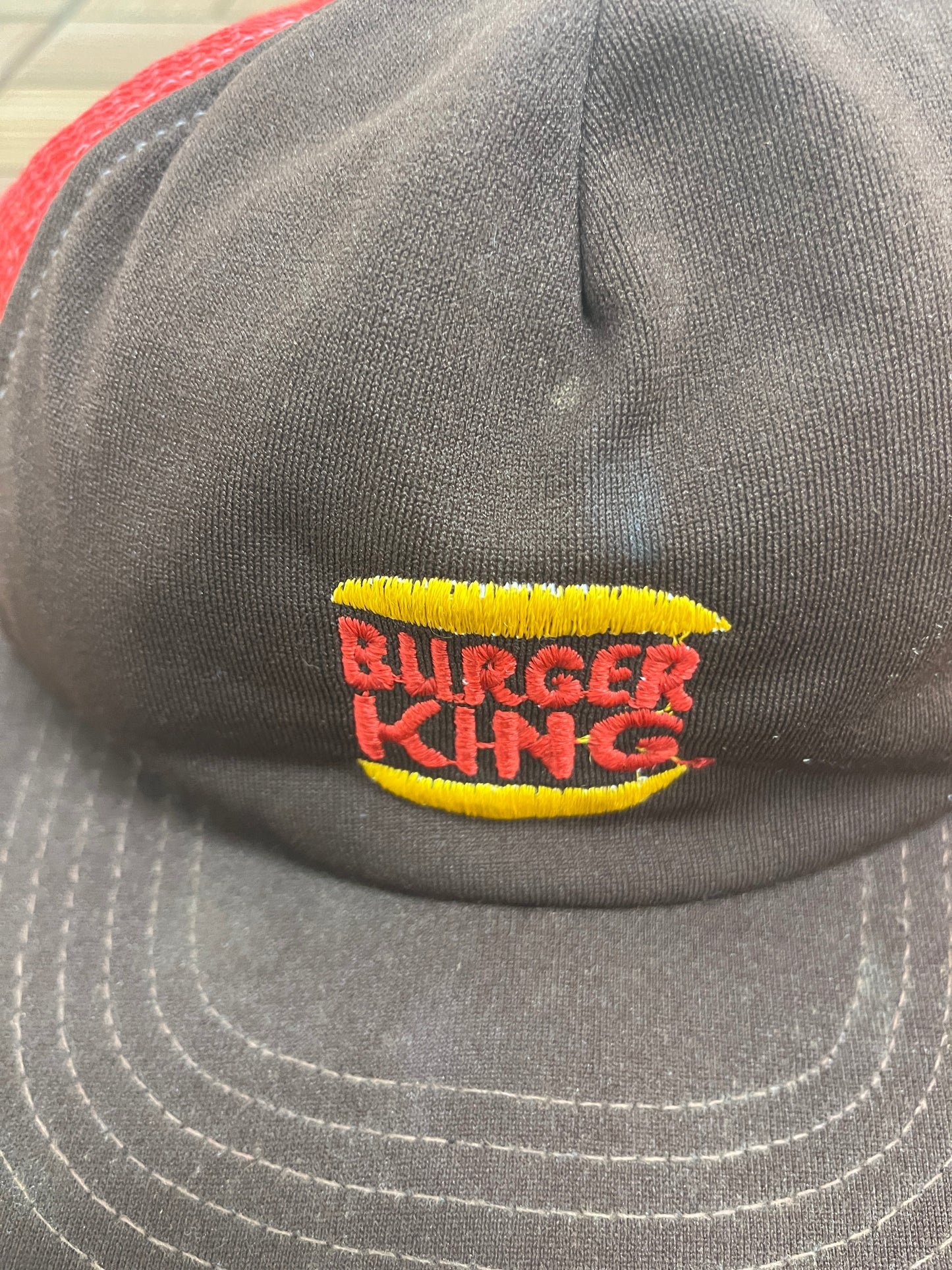 Burger King Embroidered Graphic Hat | Adjustable With Snap Back | Vintage 1990s Restaurant Promotional Trucker Cap | Free Shipping to USA |